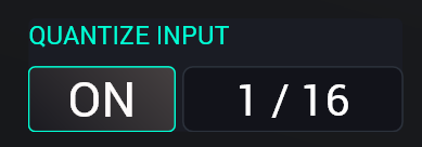 Input Quantize toggle and grid value